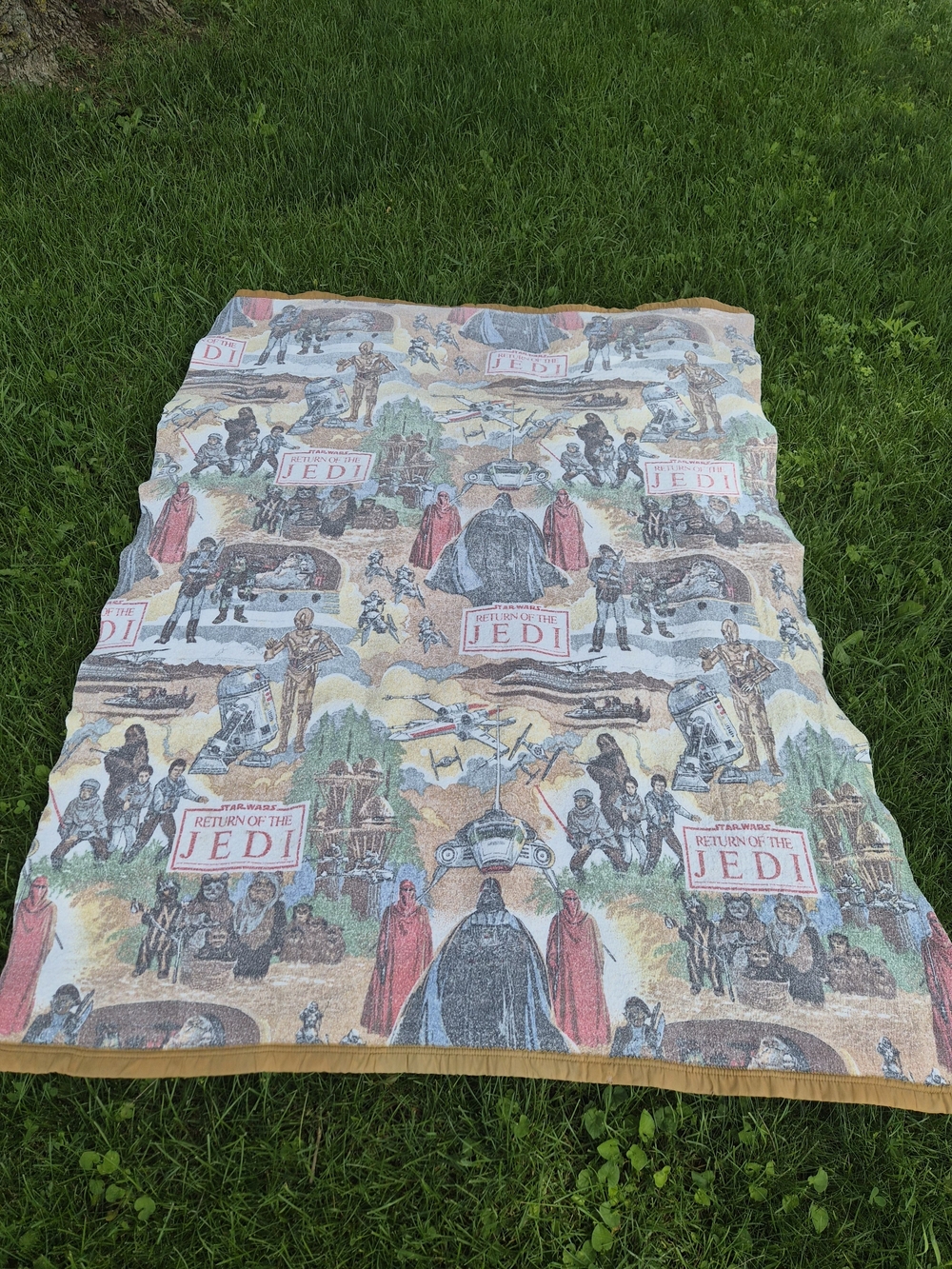 Star Wars Return of the Jedi Throw Blanket 1983
